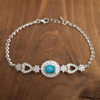 Bracelet en Argent avec Pierre Turquoise pour Femmes Afra