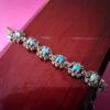 Bracelet en Argent avec Pierre Turquoise pour Femmes Gol