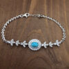 Bracelet en Argent avec Pierre Turquoise pour Femmes Hana