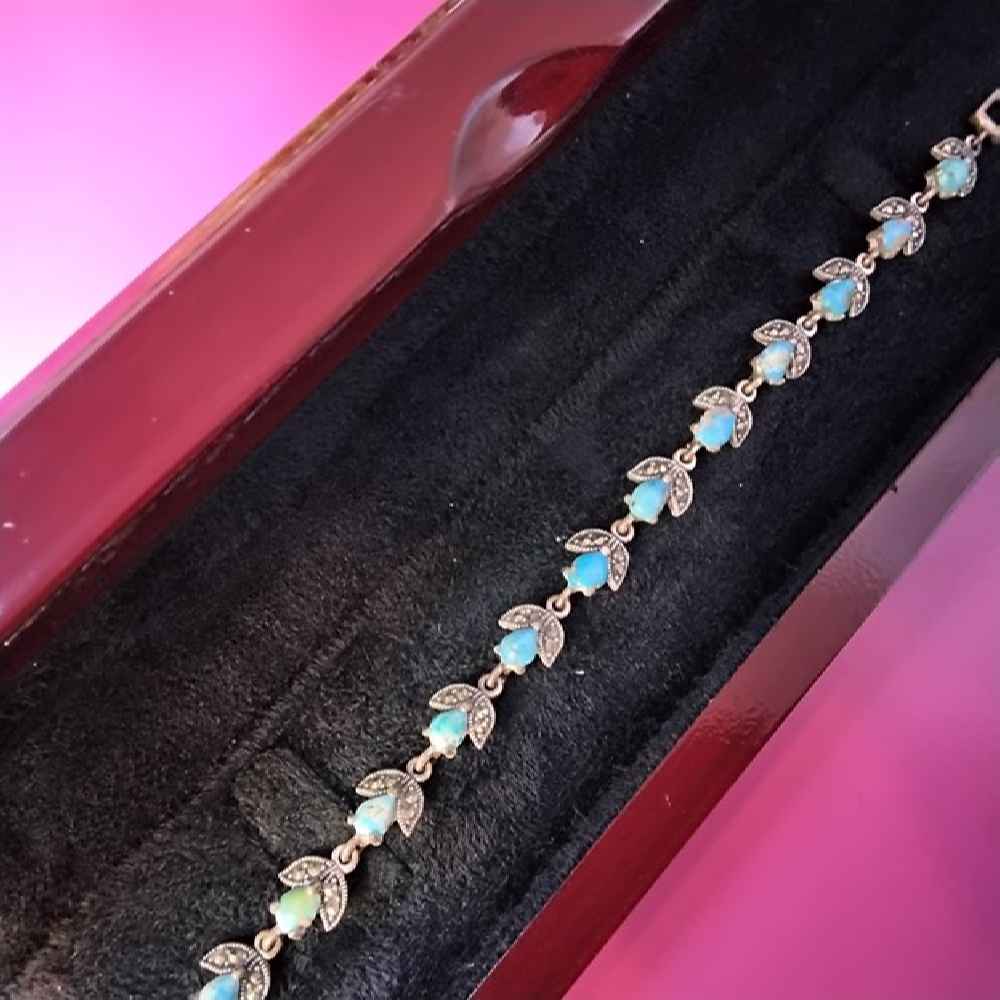 Bracelet en Argent avec Pierre Turquoise pour Femmes Lale