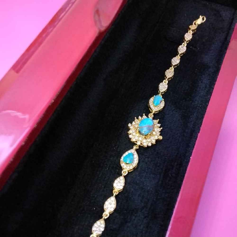 Bracelet en Argent avec Pierre Turquoise pour Femmes Nina