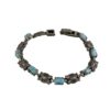 Bracelet en Argent avec Pierre Turquoise pour Femmes Vala
