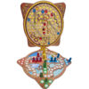 Ensemble de Jeu Mensch ärgere Dich nicht (Ludo) & Snakes & Ladders en Bois