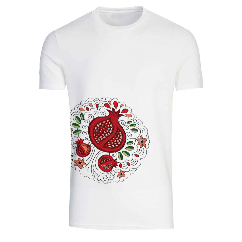 T-shirt à Manches Courtes Nuit de Yalda Modèle Nirvana – Tenue Festive du Soir