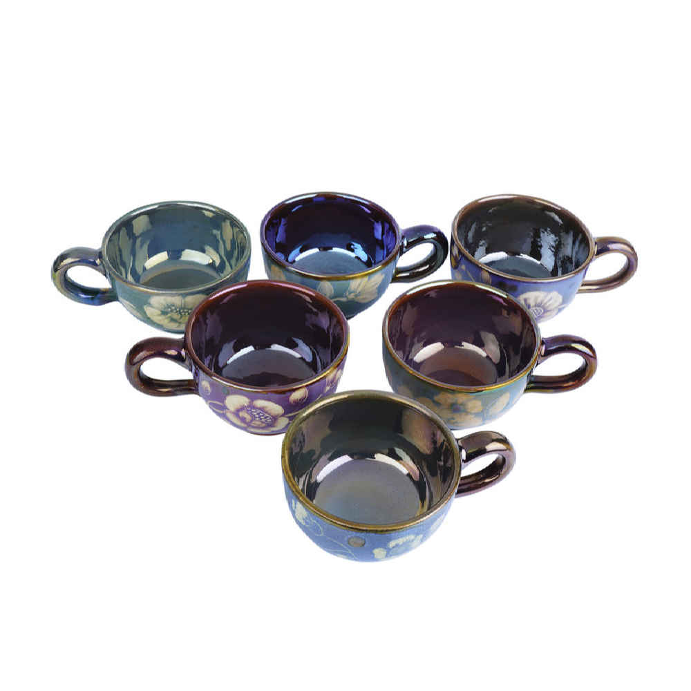 Ensemble de Tasses à Thé Persanes avec Soucoupe - Design Céramique Hamraz