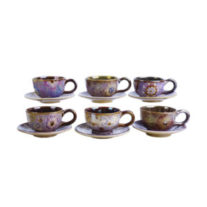 Ensemble de Tasses à Thé Persanes avec Soucoupe – Design Céramique Sherly
