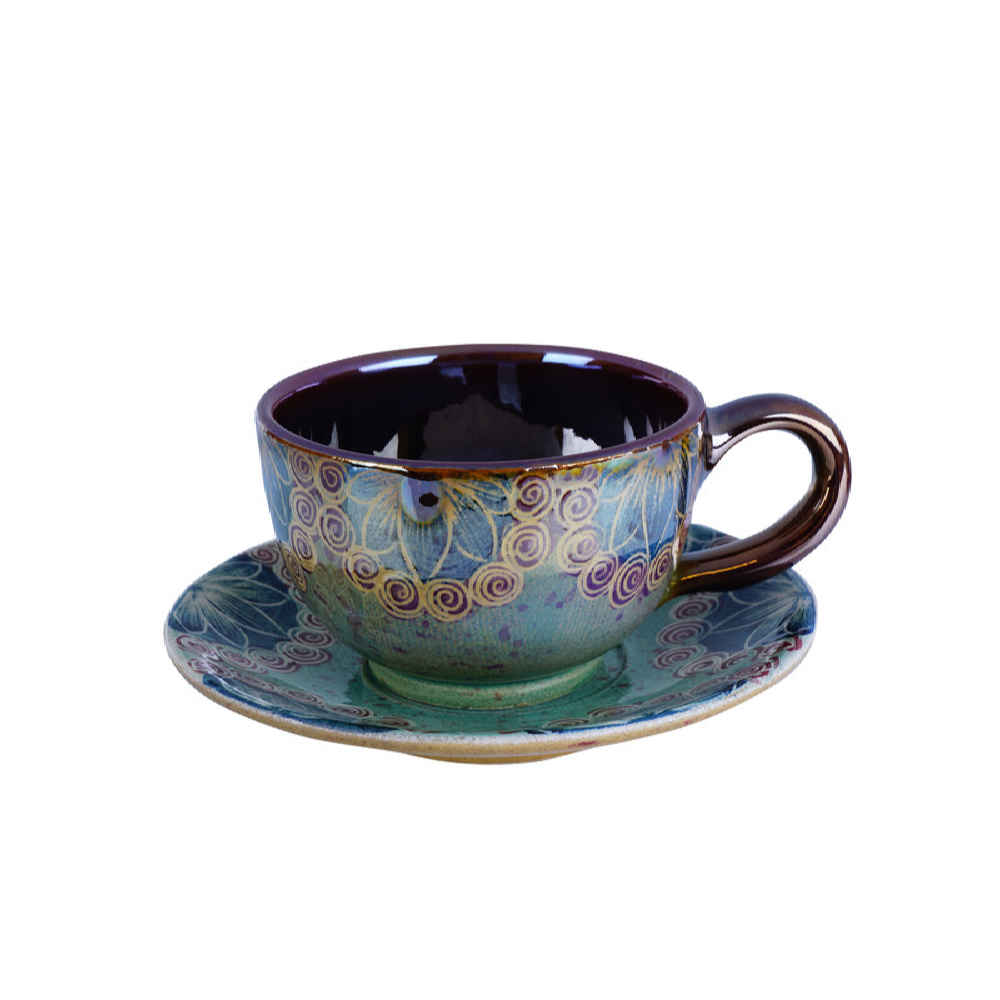 Ensemble de Tasses à Thé Persanes avec Soucoupe – Design Céramique Farhan