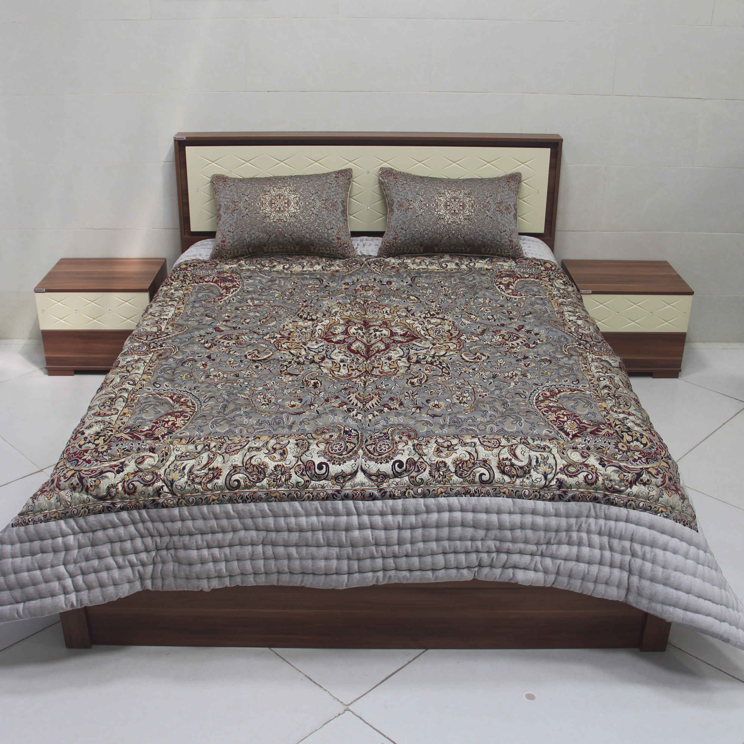 Ensemble de couvre-lit persan – Style oriental taille double avec tissu Termeh – Khatoon