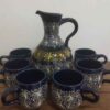 Ensemble Pichet et Tasses en Poterie Persane Fait Main Gloire Artistique