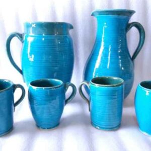 Ensemble Pichet et Tasses en Poterie Persane Fait Main Firoozeh