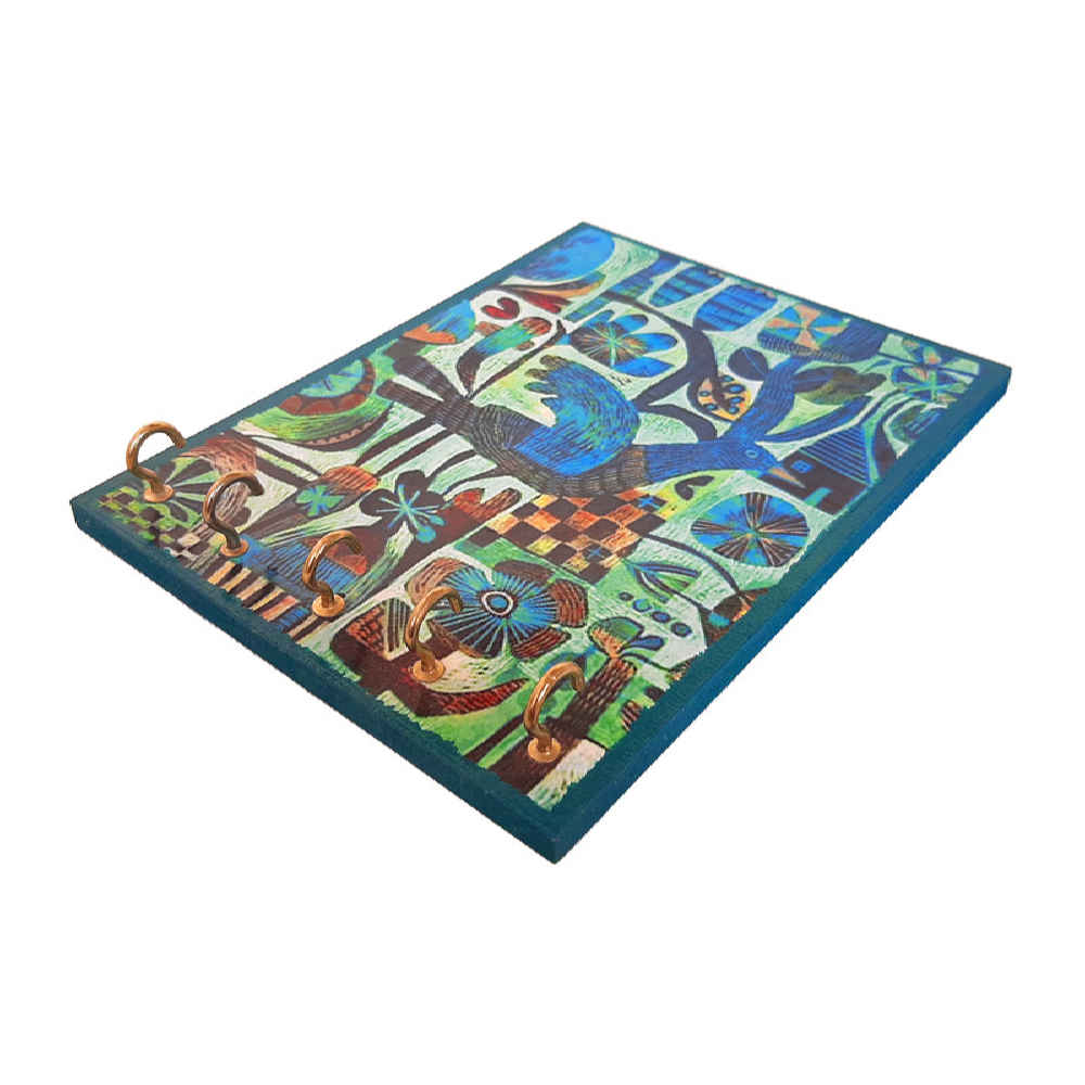 Porte-clés mural décoratif et fait main avec design Oiseau