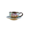 Ensemble de Tasses à Thé Persanes avec Soucoupe - Design Céramique Vert