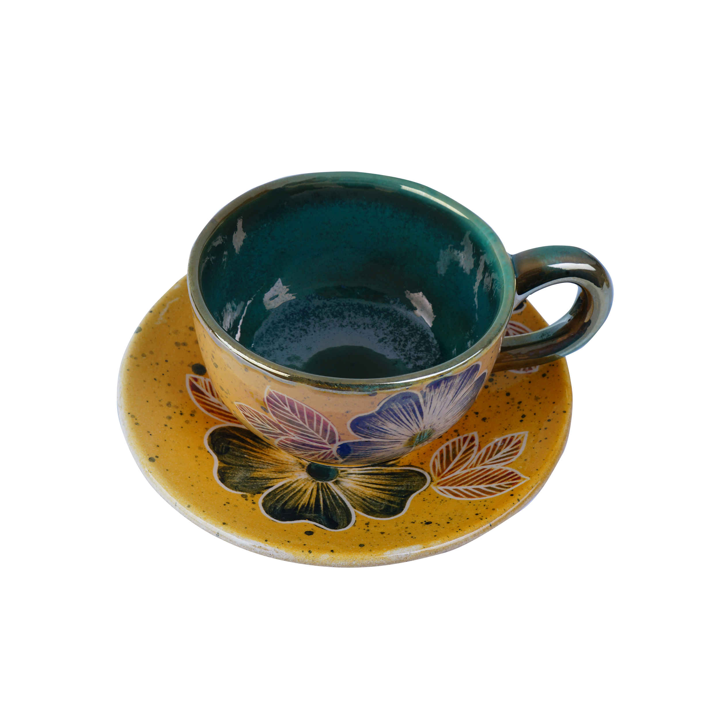 Ensemble de Tasses à Thé Persanes avec Soucoupe – Design Céramique Adrina