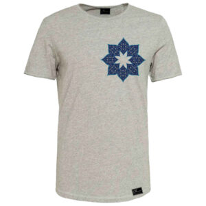 T-shirt Gris en Coton à Manches Courtes Modèle Shahab – Look Persan Minimaliste