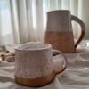 Ensemble Pichet et Tasses en Poterie Fait Main Taher