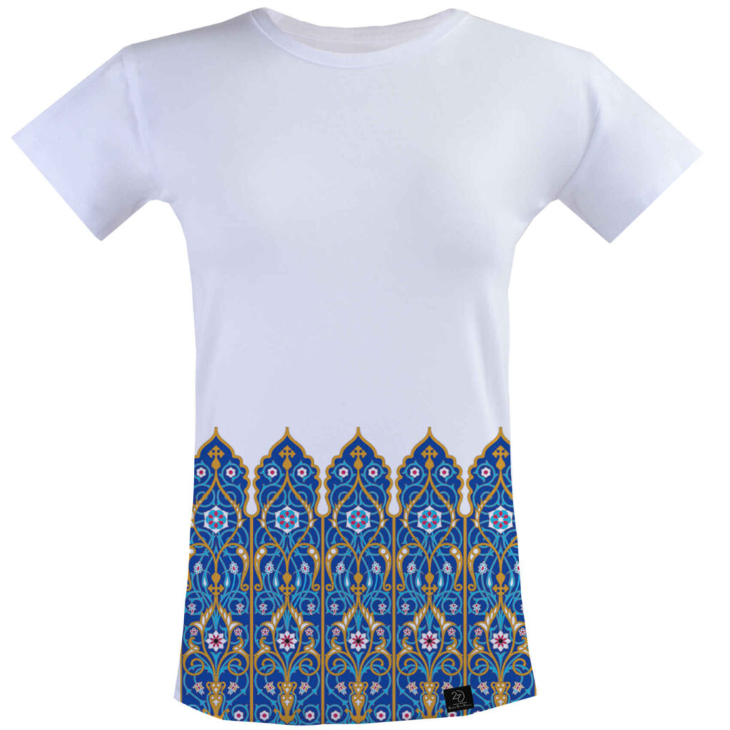 T-shirt en Coton à Manches Courtes Modèle Sahar – Style Persan Doux
