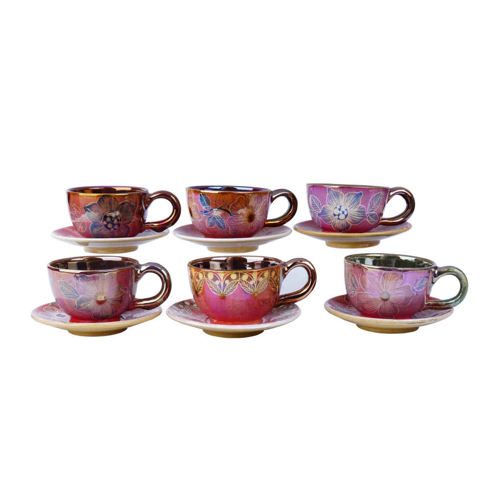 Ensemble de Tasses à Thé Persanes avec Soucoupe - Design Céramique Dream