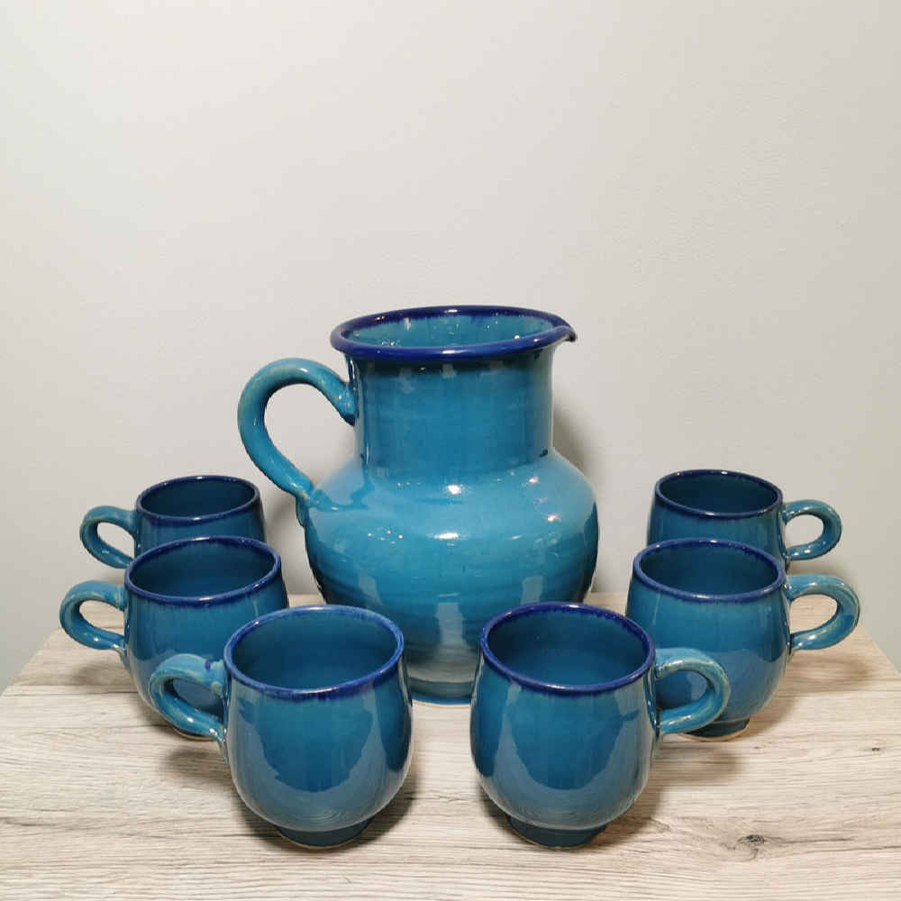 Ensemble Pichet et Tasses en Poterie Persane Fait Main Elizabeth