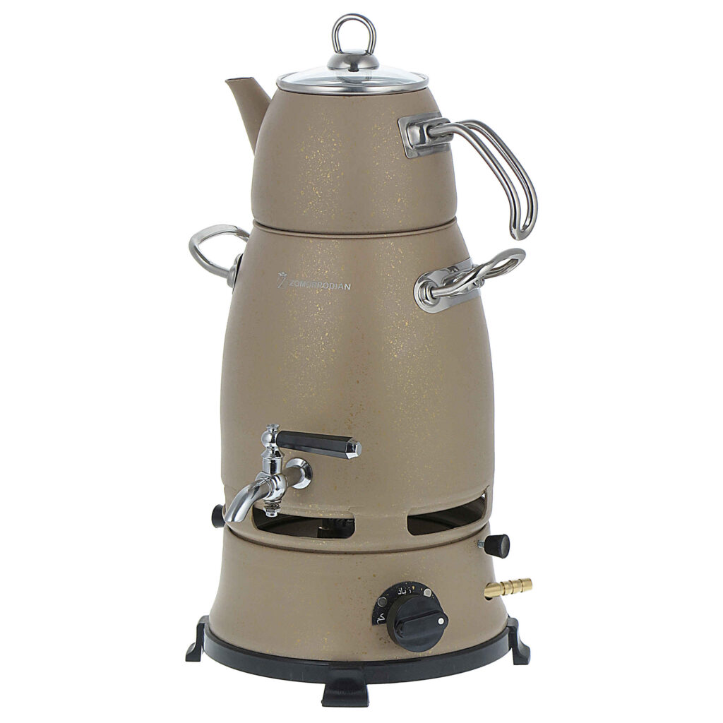 Samovar à gaz avec théière Modèle Zomorodian 4 Litres
