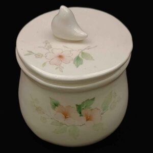 Pot de stockage en céramique – Rangement élégant pour café, thé, et plus, Oiseaux et Fleurs