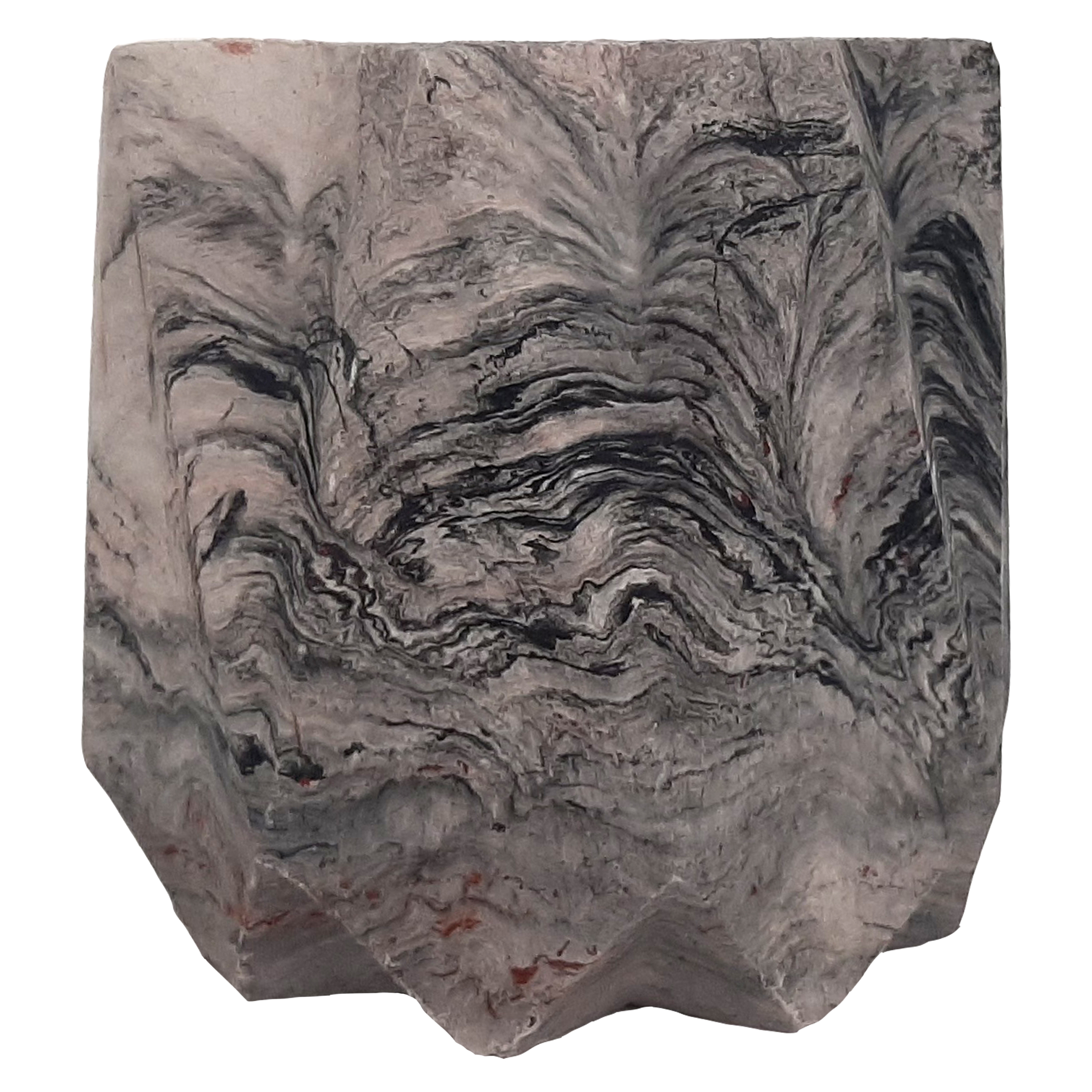 Porte-stylo en béton pour bureau avec design marbré – Modèle Étoile