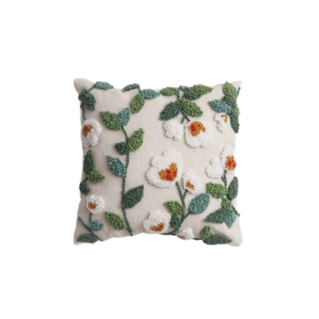 Housse de Coussin Punch Needle - Design Nobahar Brodé