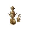 Samovar en laiton persan décoratif pour thé à charbon, motifs floraux, 6 litres