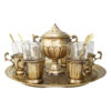 Samovar en laiton persan décoratif pour thé à charbon, 2,5 litres (19 pièces)
