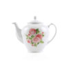 Théière de service en porcelaine blanche avec design floral Elena