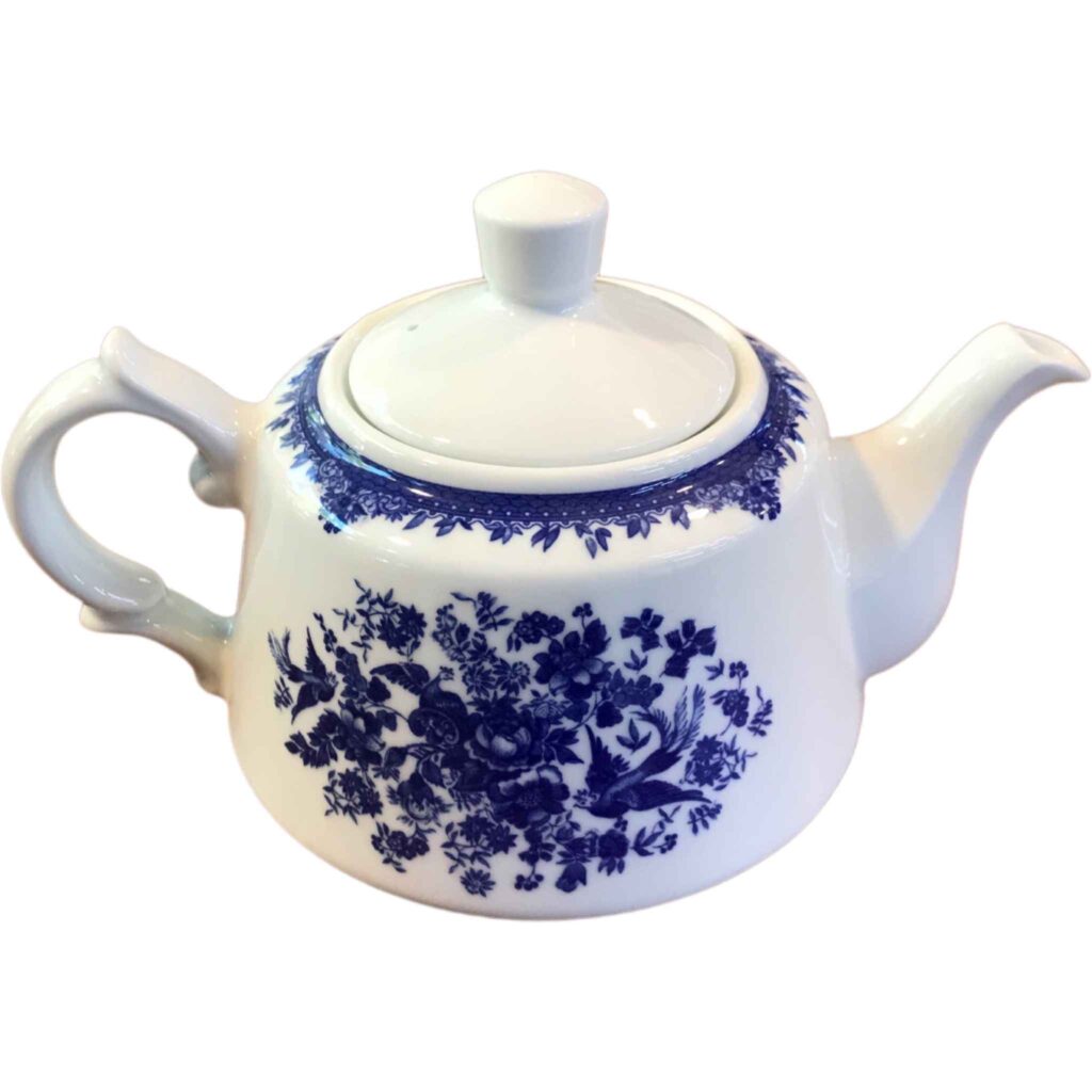 Théière de service en porcelaine blanche avec motif floral Farimah