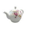 Théière de service en porcelaine blanche avec design floral Kamelia