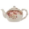Théière de service en porcelaine blanche avec motif floral Limera