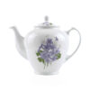 Théière de service en porcelaine blanche avec design floral Yas