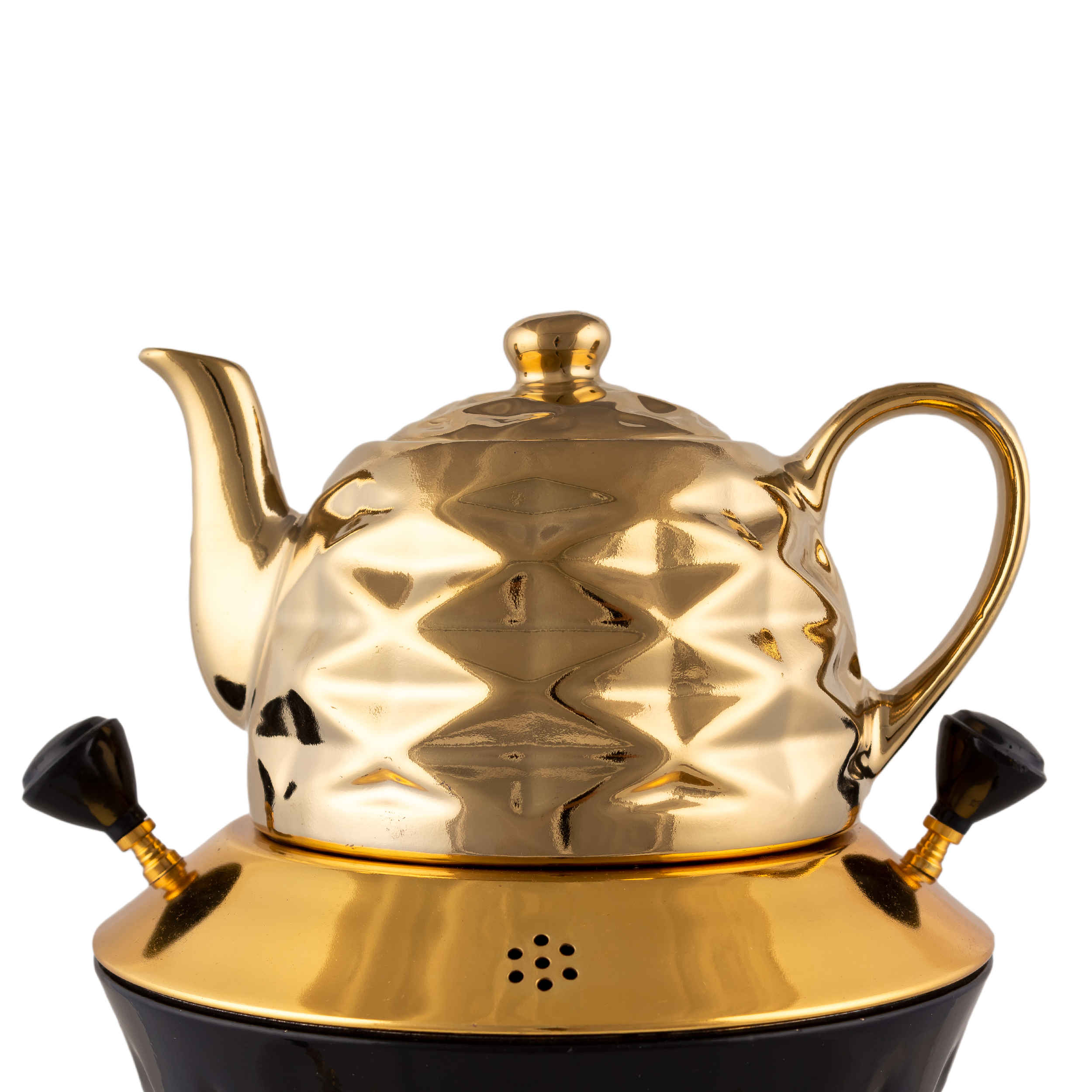 Samovar à gaz avec théière Design géométrique moderne Modèle Karen 8 Litres