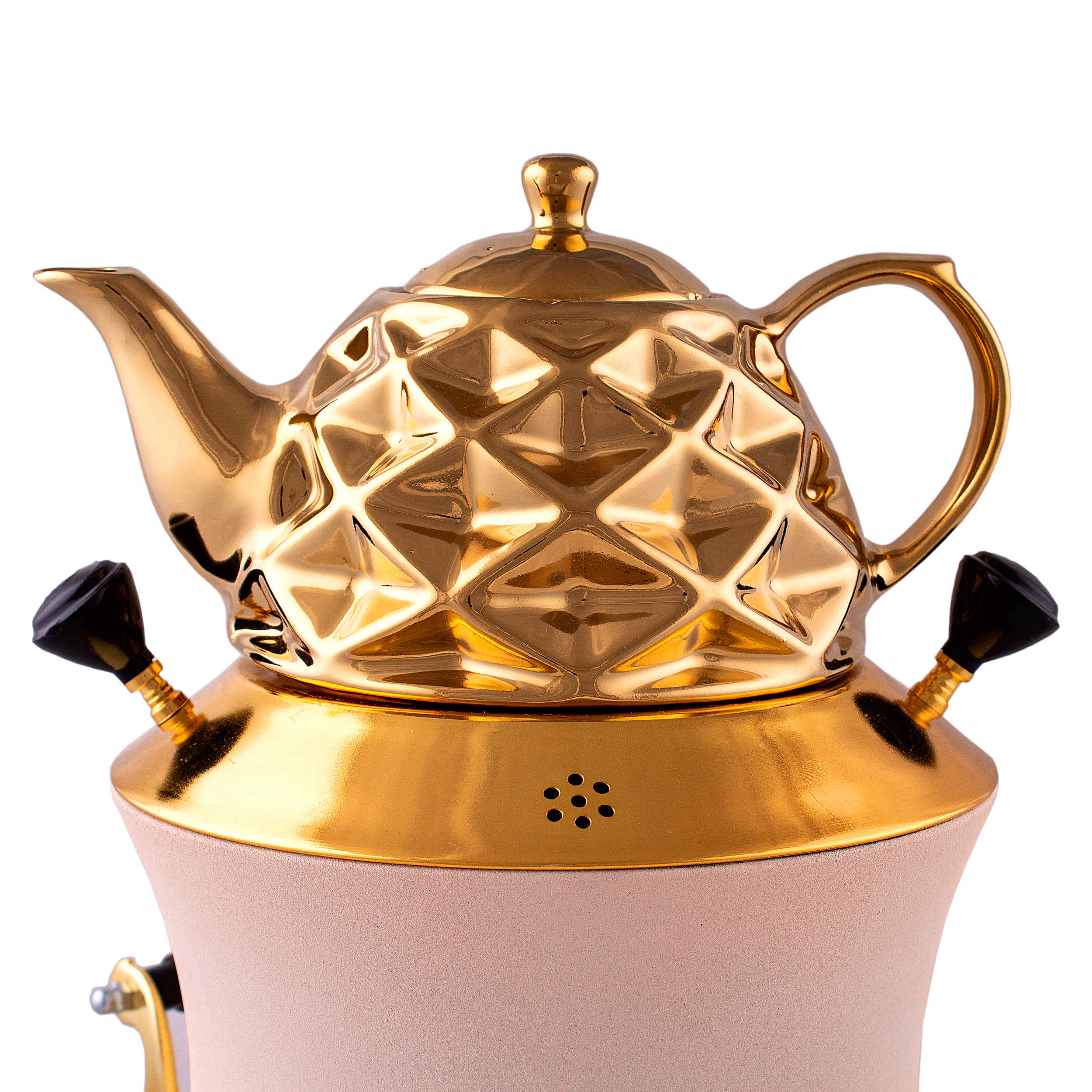 Samovar à gaz avec théière Design géométrique moderne 6 Litres