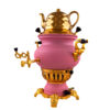 Samovar à gaz avec théière Design géométrique moderne Modèle Adasi 6 Litres