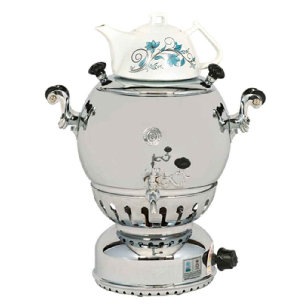 Machine à thé samovar à gaz avec théière design moderne 7 litres