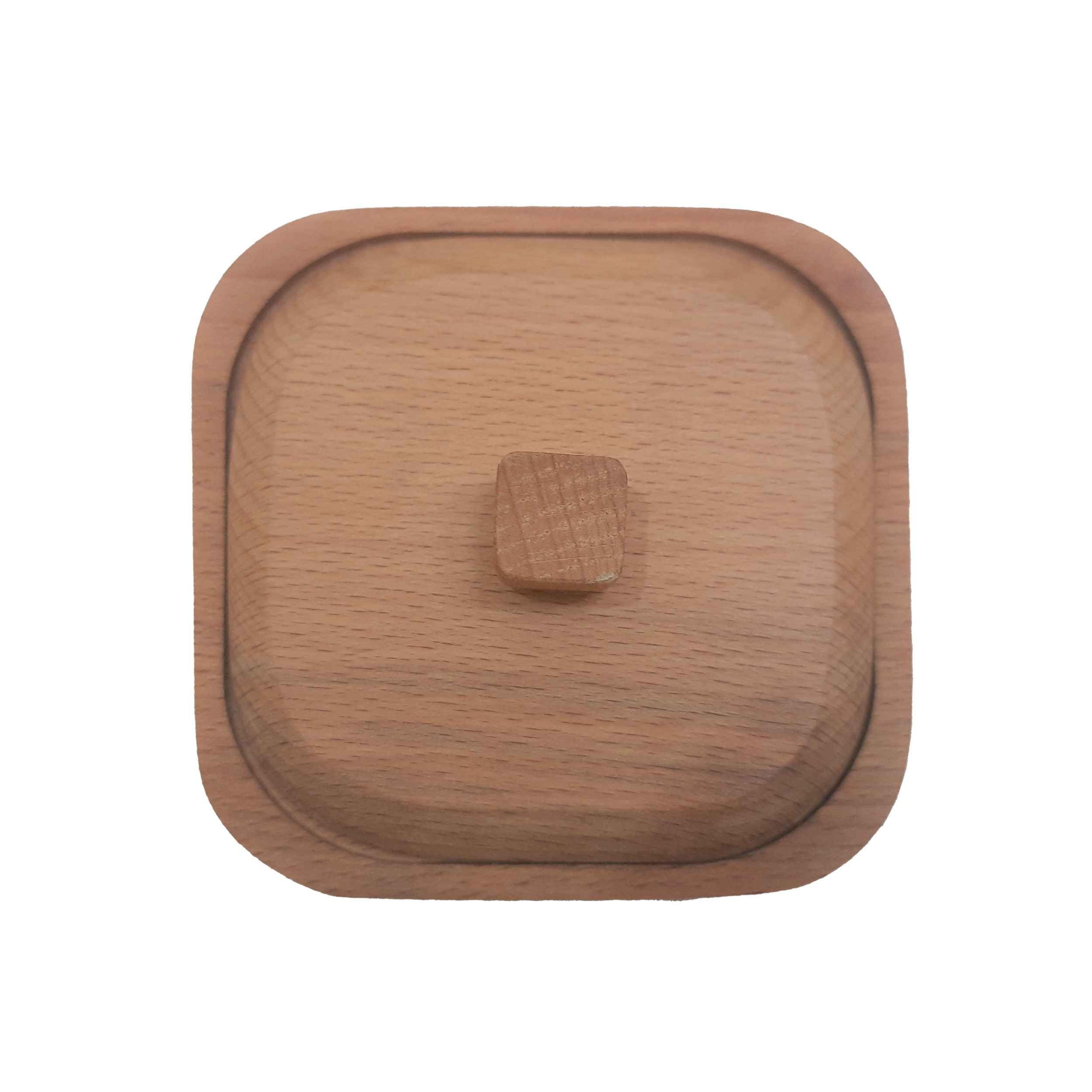 Bol à sucre en bois fait main avec couvercle – Style rustique Liana