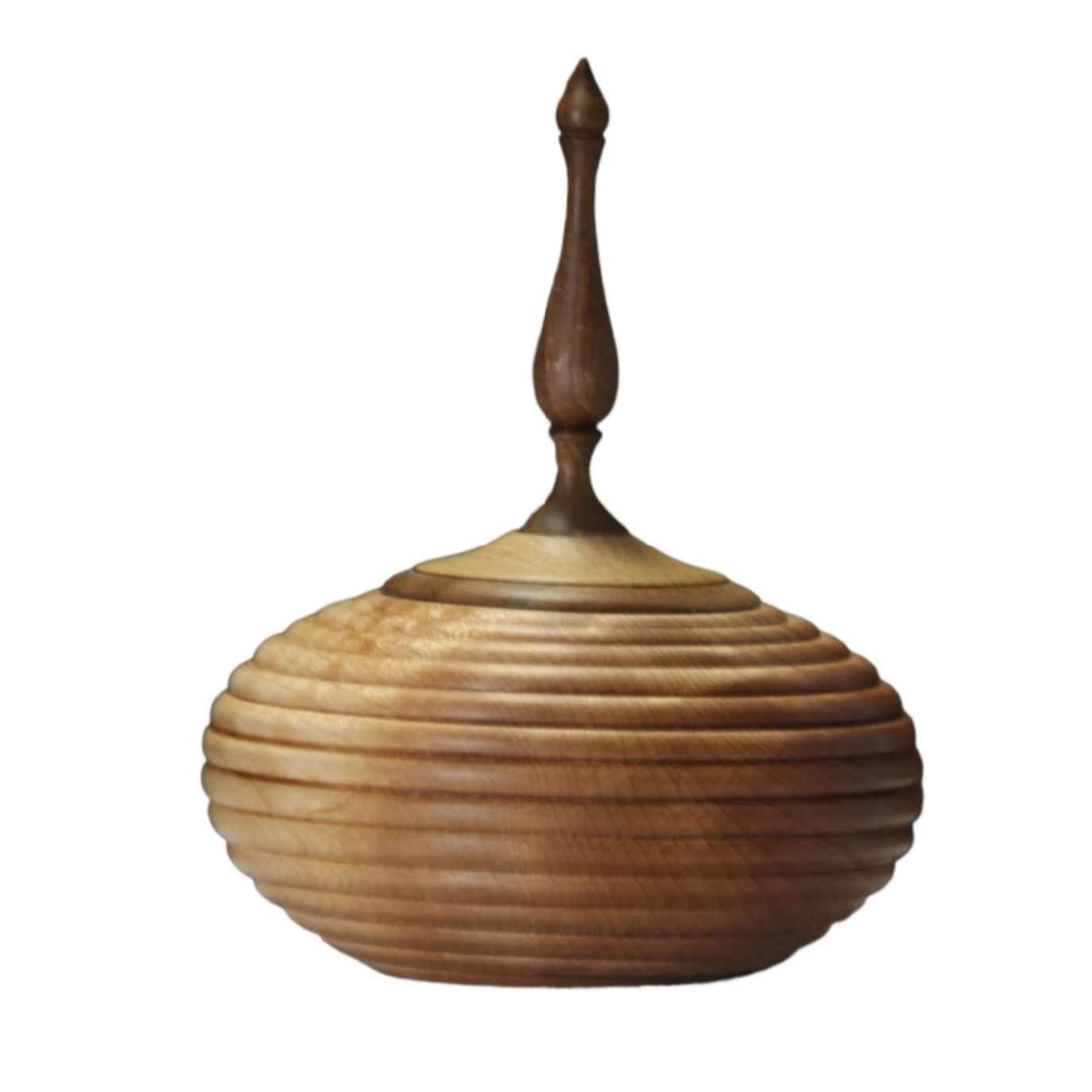 Bol à sucre en bois fait main avec couvercle - Style rustique Gerdo
