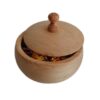 Bol à sucre en bois fait main avec couvercle - Style rustique Rush