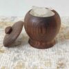 Bol à sucre en bois fait main avec couvercle - Style rustique Saye