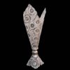 Vase décoratif en filigrane persan recouvert d'argent modèle Trumpet Farnaz