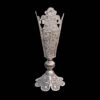 Vase décoratif en filigrane persan recouvert d'argent modèle Trumpet Jalil
