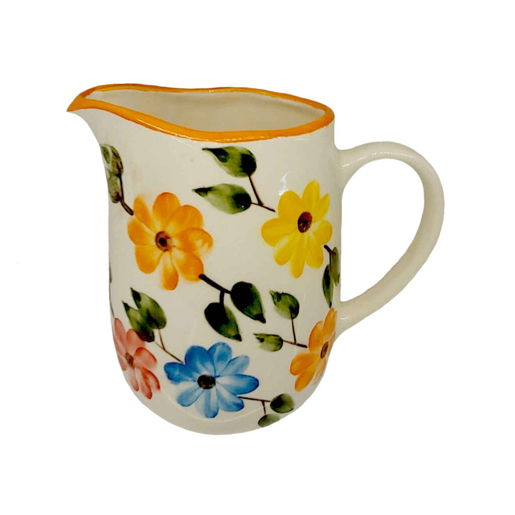 Pichet en Poterie Fait Main Blanc Borna