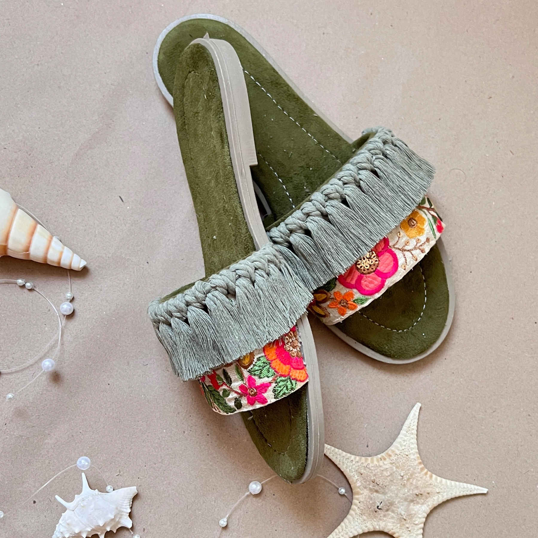 Sandales Boho Chic Macramé Modèle Golshan