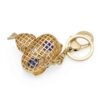 Porte-clés Métal Hibou - Design Œil Bleu