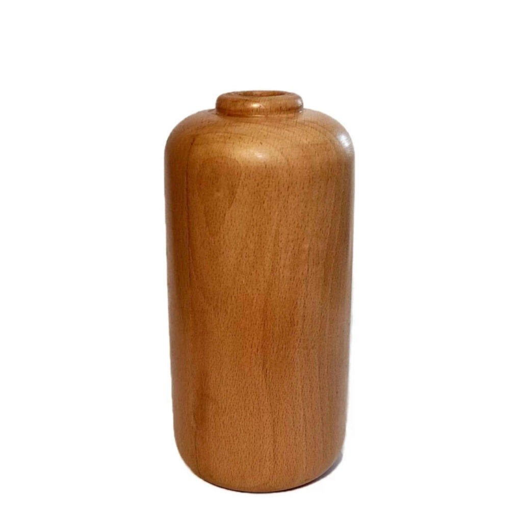 Vases décoratifs en bois faits main, en bois massif naturel, style minimaliste Asal.