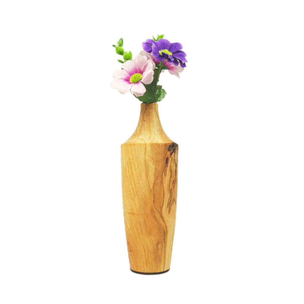 Vases décoratifs en bois faits main, en bois massif naturel, style minimaliste Katy.
