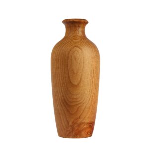Vases décoratifs en bois faits main, en bois massif naturel, style minimaliste Yasna.