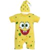 Newborn Short Sleeves Onesie & Hat Set Model SpongeBob